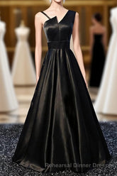 Stylish Satin Long Semi Formal Prom Gown Semi Formal Prom Dress